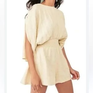 Free People Cream Romper